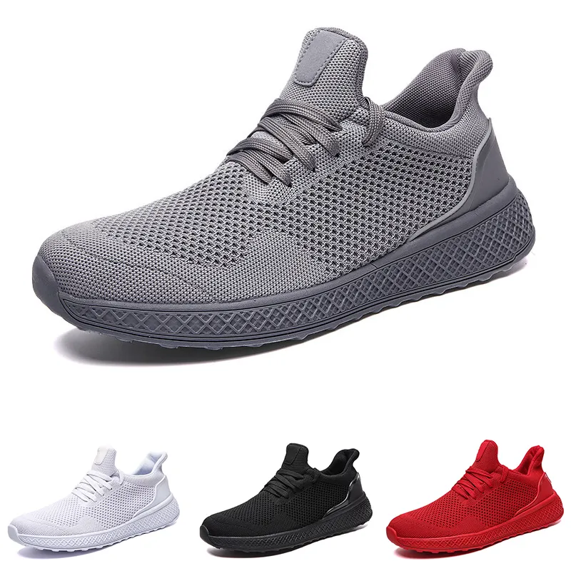 Discount Non-Brand Herren-Laufschuhe, dreifach schwarz, weiß, rot, grau, Herren-Trainer, modische Sport-Turnschuhe, Größe 40–46