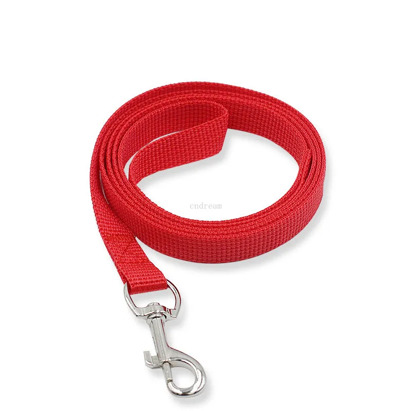 Laisse pour chien couleur bonbon crochet Nylon promenade chien formation laisses chiens de compagnie fournitures volonté et sable nouveau