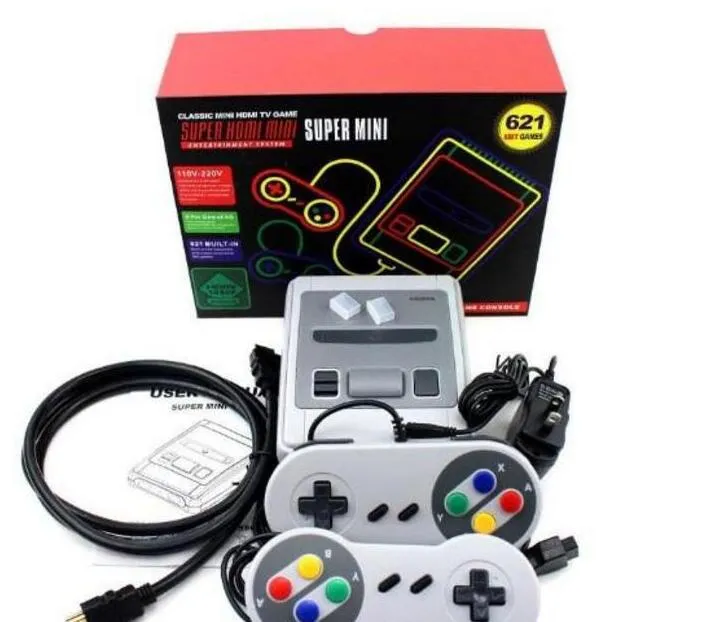 Heim-TV-Video-HD-Spielekonsole Super Mini 8 BIT 621 Spielekonsolensystem für Kinder/Erwachsene Geschenk HEISSER VERKAUF NEU