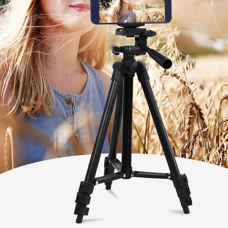 Tripodlar Kamera Tripod 40 inç / 100 cm Hafif Canlı Streaming Telefon Tutucu ve Max Load için Çanta 2 KG