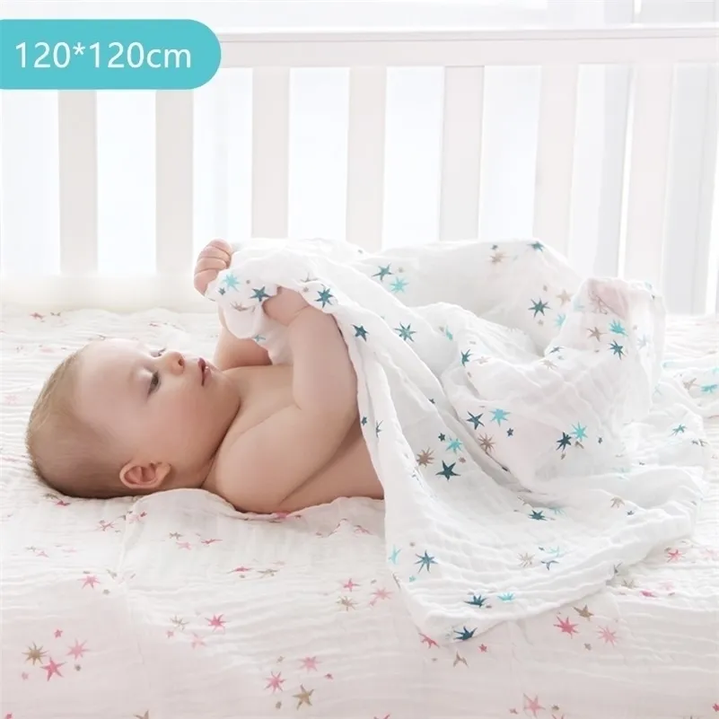 100% cotone buste multifunzionali per i neonati che ricevono coperte biancheria da letto neonato cotone swaddle asciugamano mussola coperta per bambini LJ201014