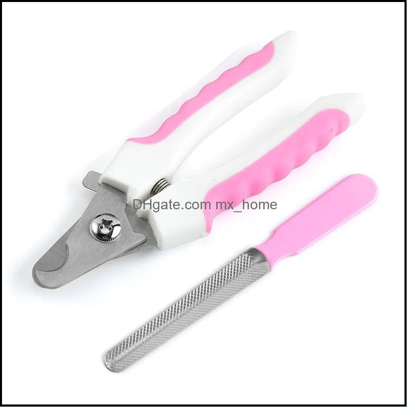 Pet Cat Dog Nail Clippers and Trimmer with Safety Guard to Avoid Over-Cutting & Nail File Grooming Razor JK2007KD