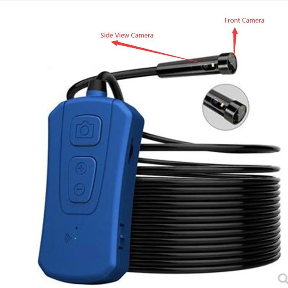 Lunghezza cavo 10M WiFI Dual Lens Wireless Endoscope Ispezione impermeabile Snake Camera con 7 LED regolabili Periscopio industriale Dual cam PQ310