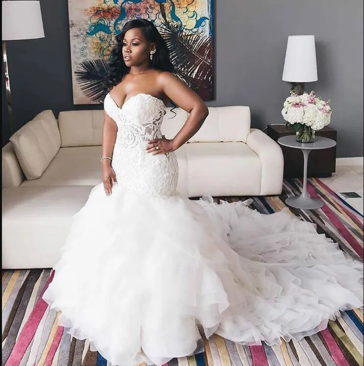 Plus size trumpet mermaid wedding dresses 2025