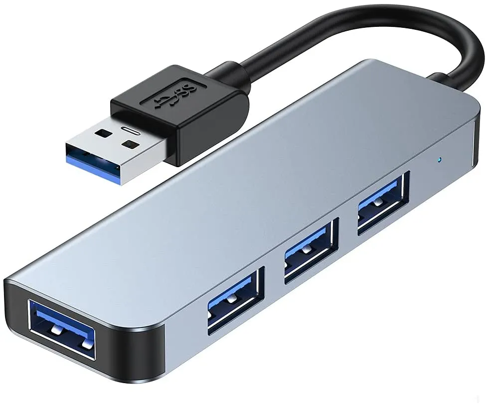 4 poort USB 3.0 Data Hub Adapter Ultra Slank Lichtgewicht Splitter Compatibel voor MacBook Air / Pro / Mini, IMAC, Surface Pro, MacPro, Laptops, USB Flash Drives, Mobile HDD