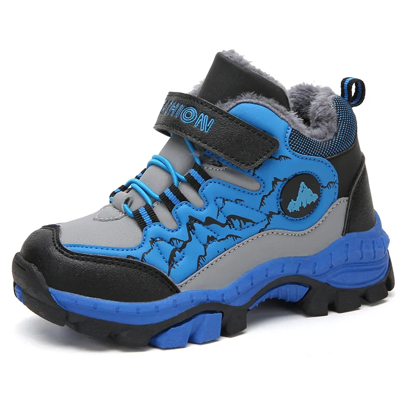 Kinderschoenen Winter Buiten Wandelen Warm Veet Waterdichte Laarzen TPR Schokabsorptie Trekking Jongens Kinderschoen Hardlopen_voghion.com