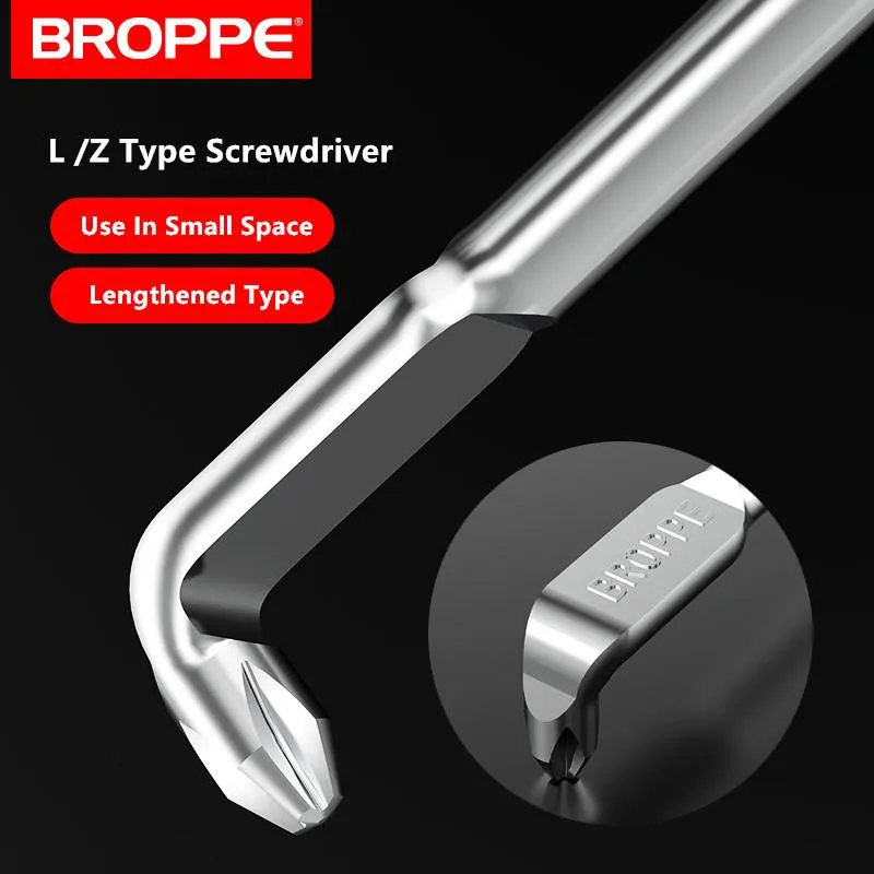 BROPPE Lengthened Screwdriver /Slotted/ Hex/Torx 90 Degree Right Angle  Elbow Magnetic Z/L Type Screwdriver From Yaritsi, $23.15