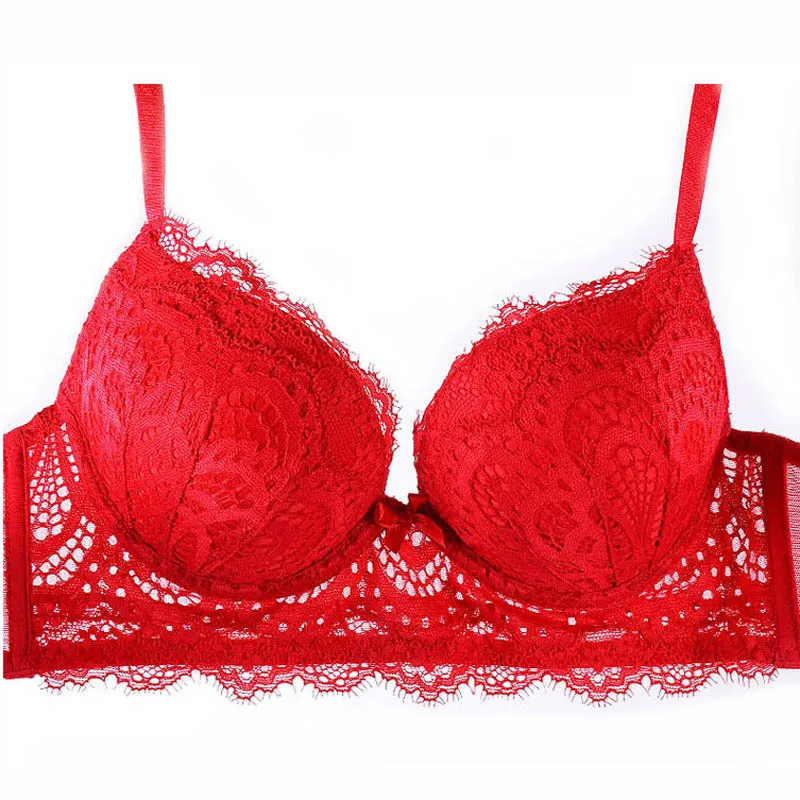 Women Push Up Bra and Panties and Garter and Stockings 4Pcs/Lot (Color :  Red, Size : 34C) : Buy Online at Best Price in KSA - Souq is now :  Fashion