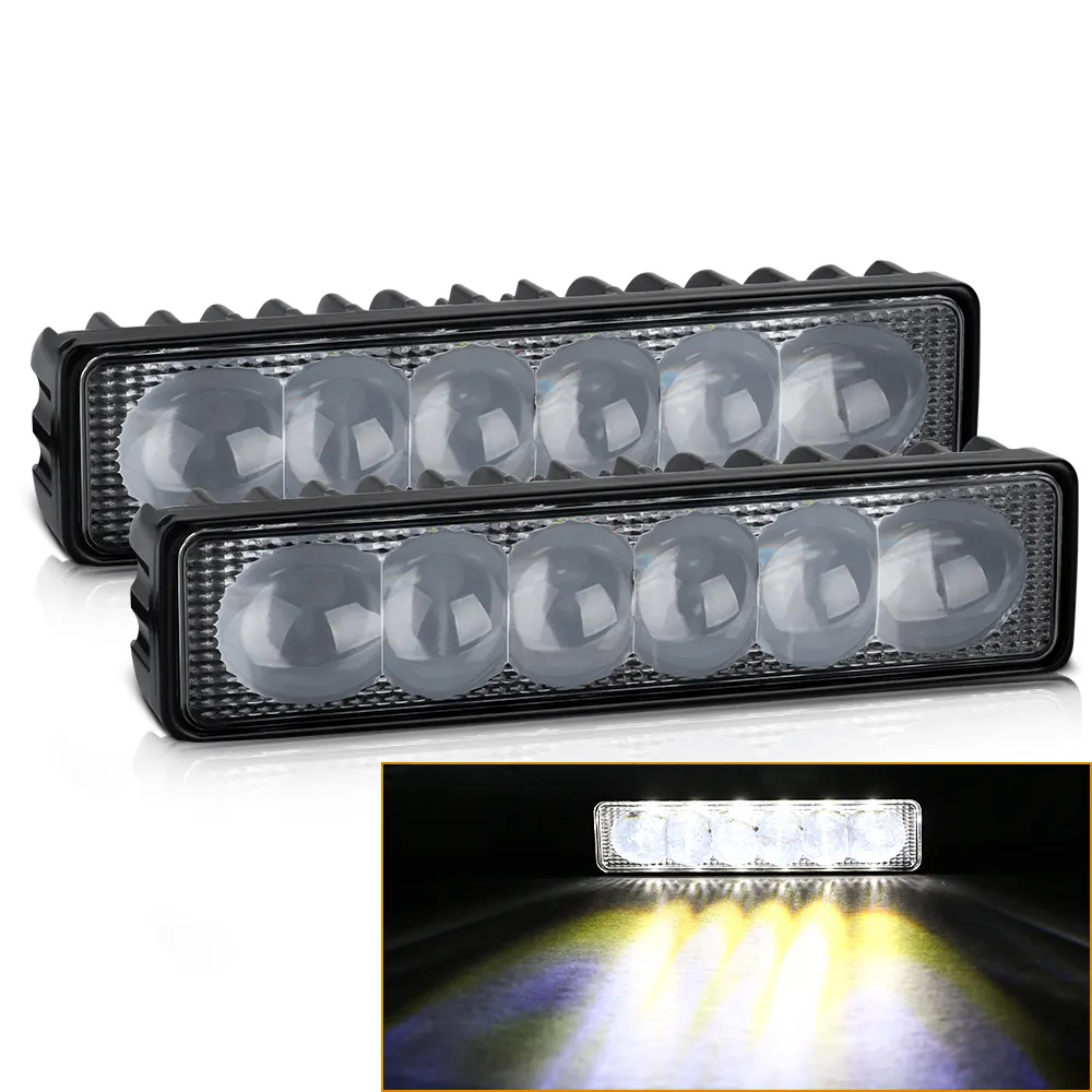 Faróis LED 18W para auto motocicleta caminhão trailer trailer offroad working luz 6 LED Work Light Spotlight Work Light 6D