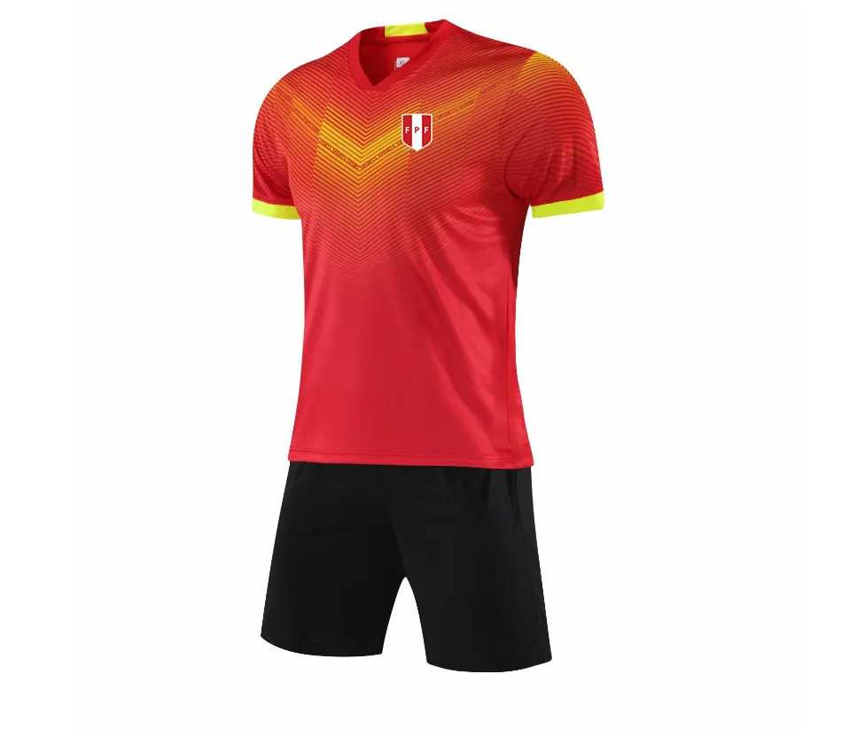 Pérou vêtements de sport enfants survêtements loisirs maillot adulte à manches courtes costume ensemble hommes maillot loisirs de plein air course vêtements de sport