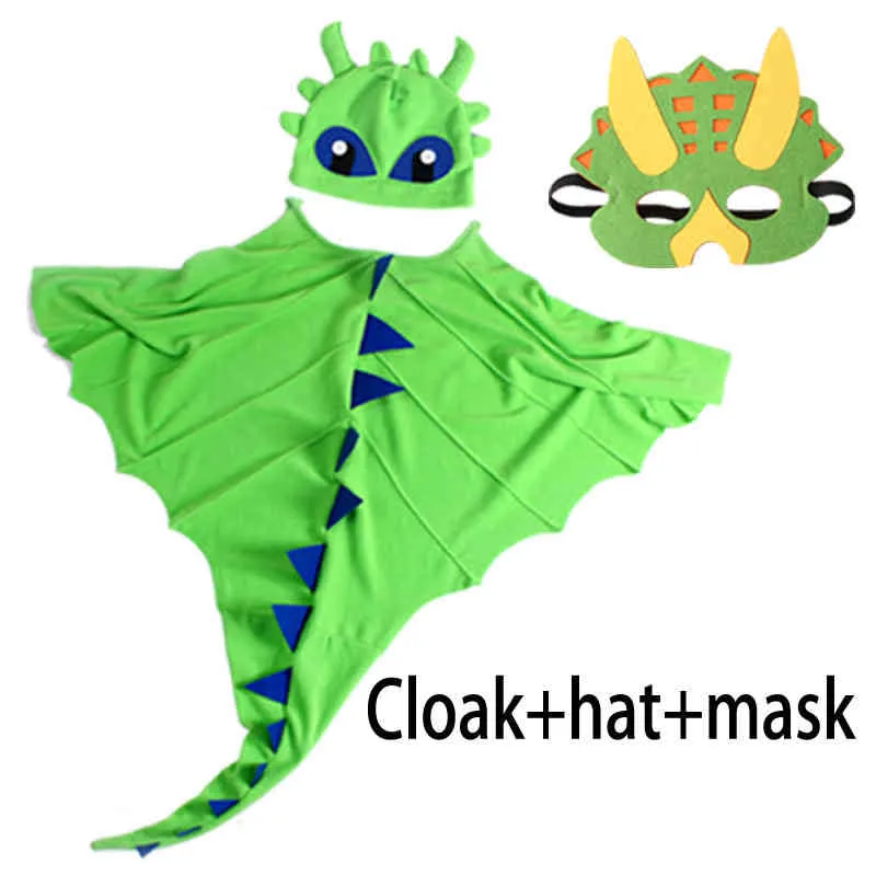 DHL Christmas Halloween Cute Children's dinosaur show performance cloak hat mask cosplay costume Holiday gifts toy Party Prom Props surprise wholesale In Stock