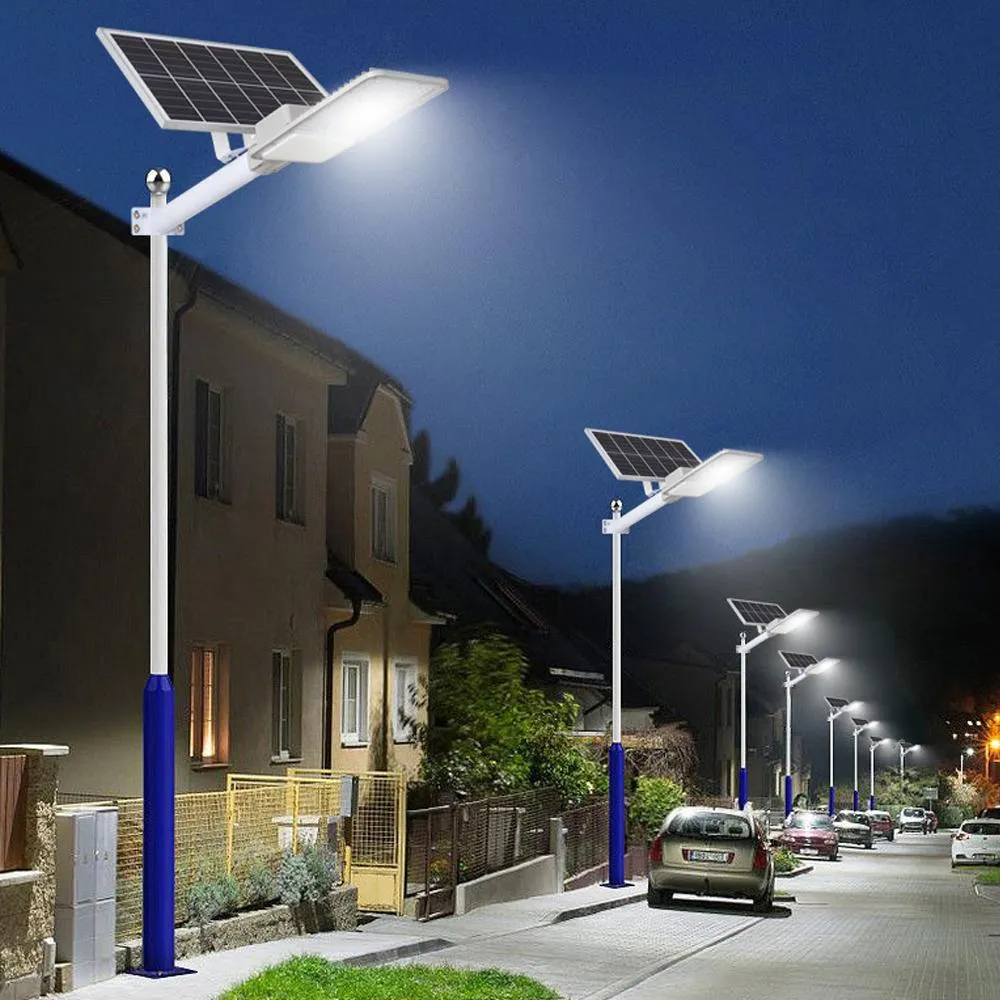 1000 Watt LED-Solarleuchte für den Außenbereich, angetriebene Sonnenlicht-Straßenlaterne für Gartendekoration. Die Sonne lädt auf