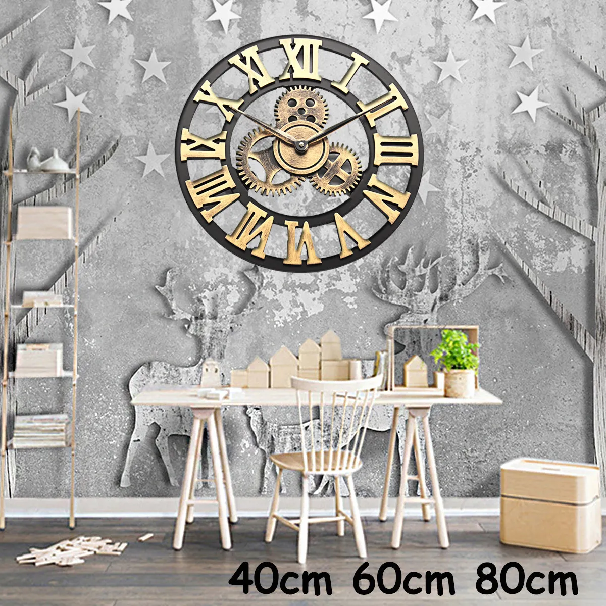 Reloj pared vintage 80 cm clearance