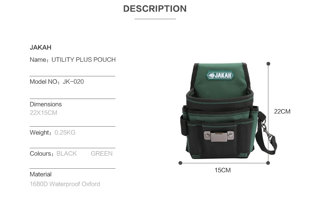 JAKAH New Electrician Waist Tool Bag Belt Tool Pouch Utility Kits Holder  With Pockets Y200324187S From Zfryck, $26.84