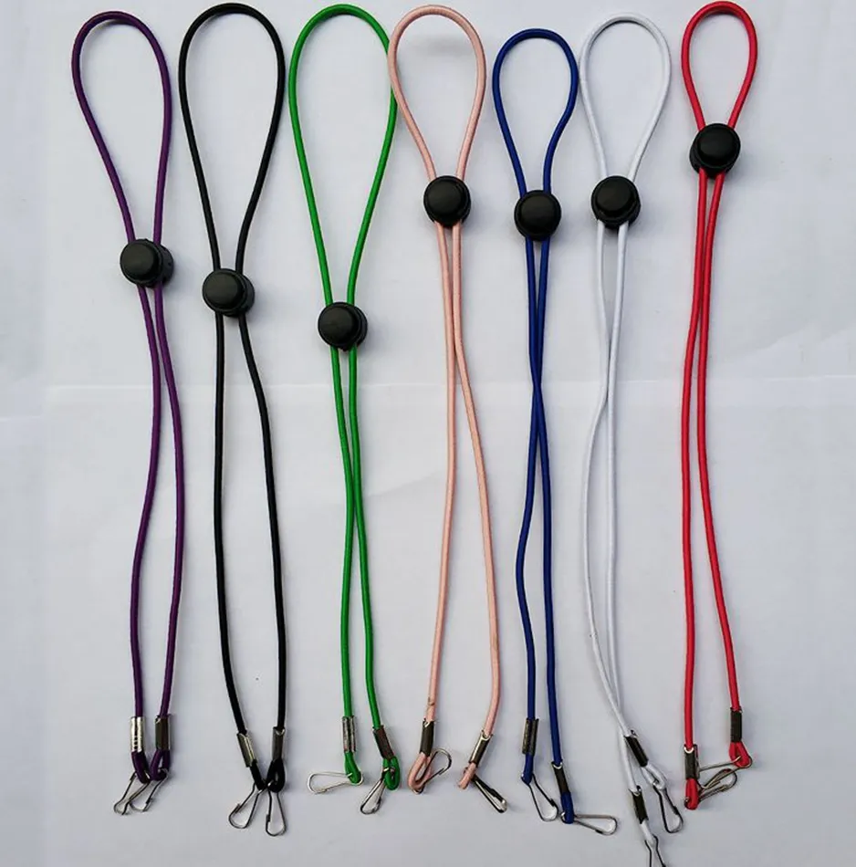 Ajustável Máscara Facial Lanyard Handy Titular Conveniente Rope Anti-perdida Máscara Anti-queda de suspensão Neck Rope Halter Ropes KKA8119