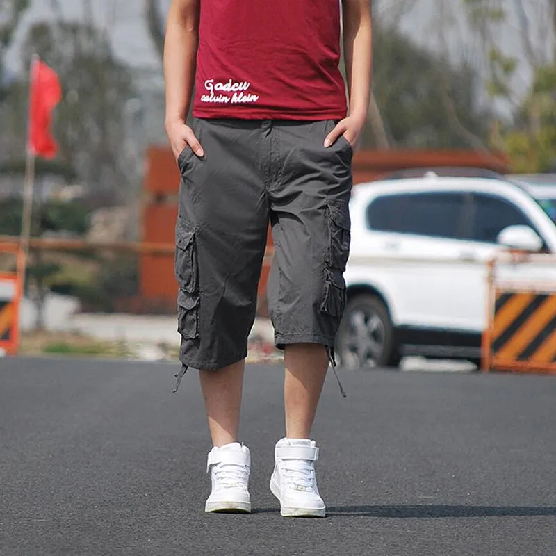 Knee length outlet jogger shorts
