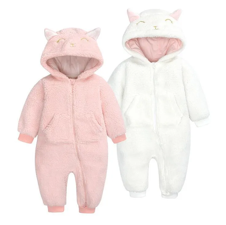 newbron baby winter jumpsuit warm long sleeve fleece unisex baby girl clothes new born boy clothing outwear costume zipper 2020