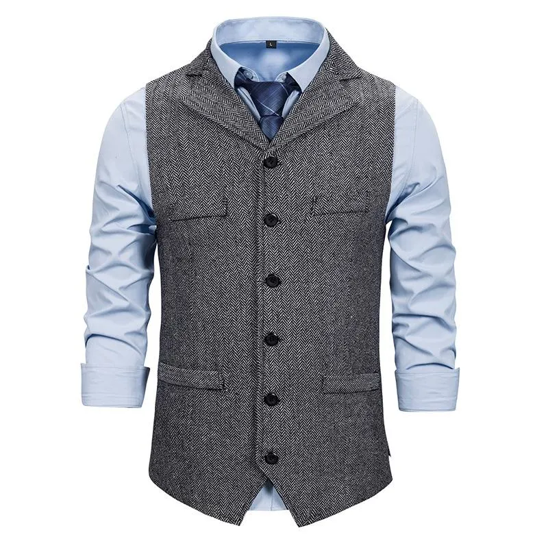 Men's Double Breasted Dress Vest Strip U Neck Sleeveless Suit Jacket  Waistcoat | Fruugo KR