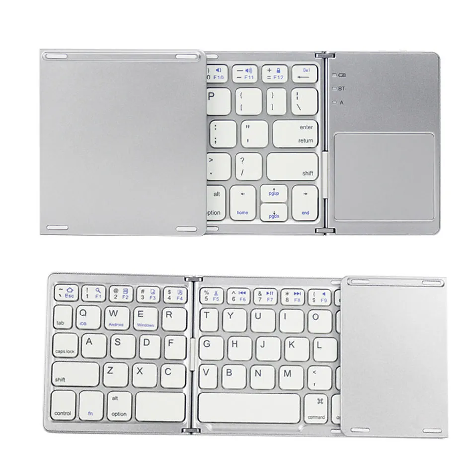 Clavier Bluetooth Tactile À Trois Volets Mini Clavier Sans Fil Pliant  Portable Avec Pavé Tactile Pour Téléphone Portable Tablette Android IOS  Windows Du 16,03 €