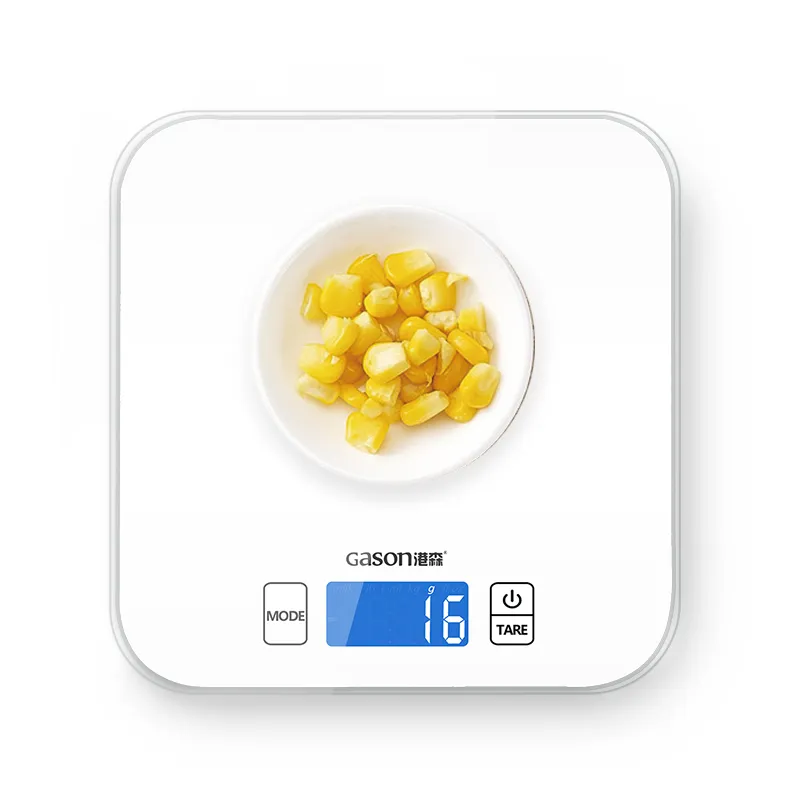 Bilancia da cucina C1 Precisione elettronica Strumenti di misura mini Equilibrio Digital Gram Cooking Display LCD in vetro per alimenti [15KG / 1G] Y200328