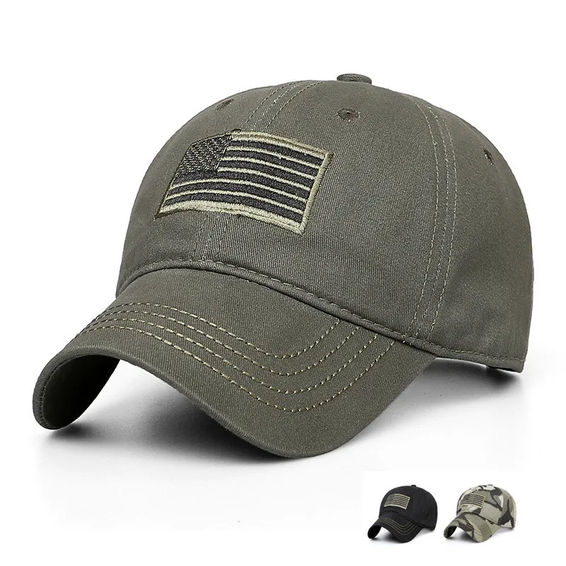 Tasarımcı Askeri Şapka Beyzbol Şapkası Kamuflaj Güneş Şapka ABD Bayrağı Nakış Erkekler Kadın Kap Snapback Şapka