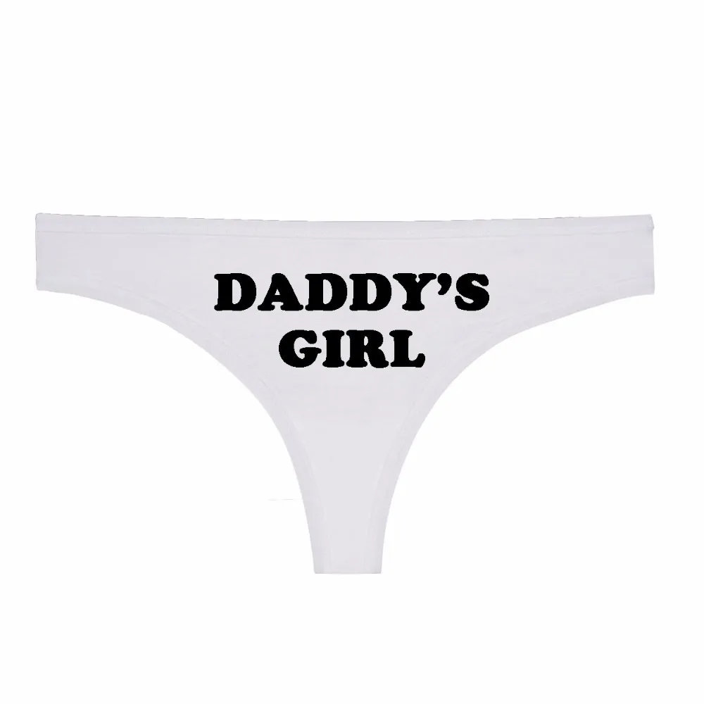 Fashion Women Sexy Seamless Thong Underwear DADDY S GIRL Print Funny T  Panties G String Low Waist LJ200822 From Luo03, $8.43