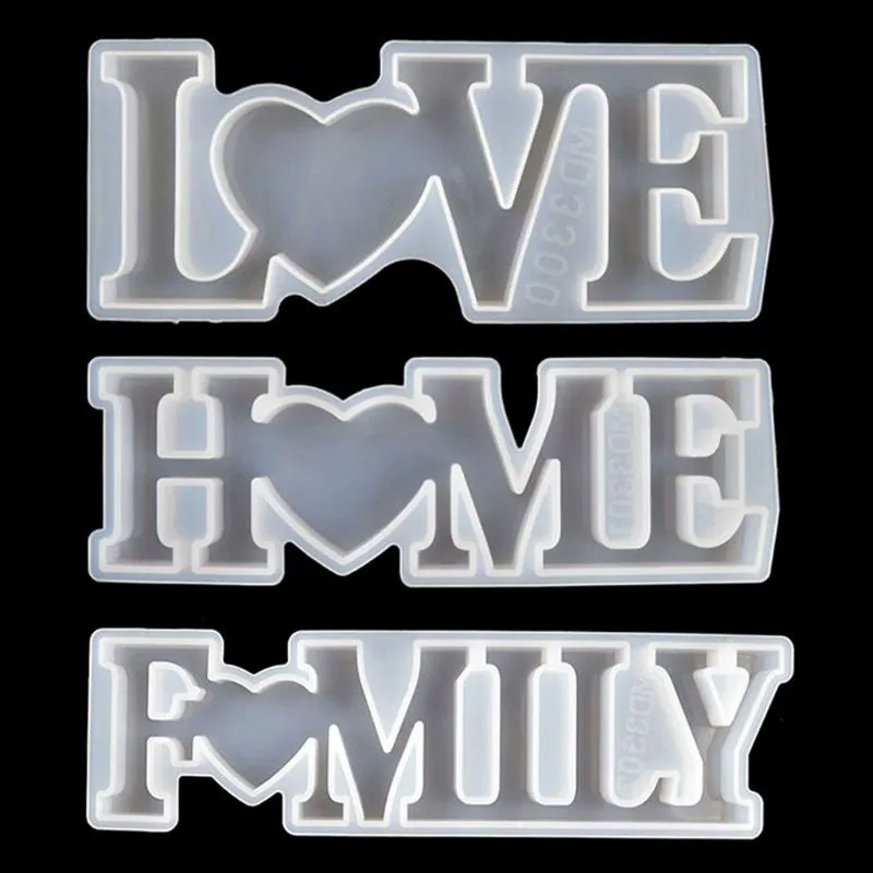 Silicone Epoxy Resin Molds Love Home Family Alphabet Letter Molds DIY Table  Decoration Art Crafts Molds From Esw_home2, $1.93