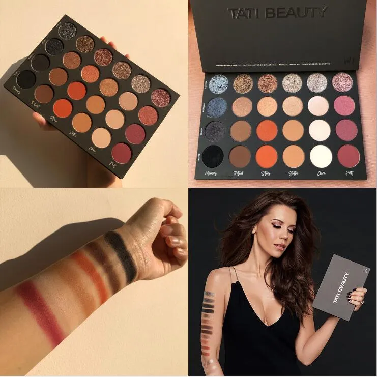 TATI beauty eyeshadow powder Christmas Gifts 24 Color shimmer matte glitter lastingTextured Eye shadow Palette