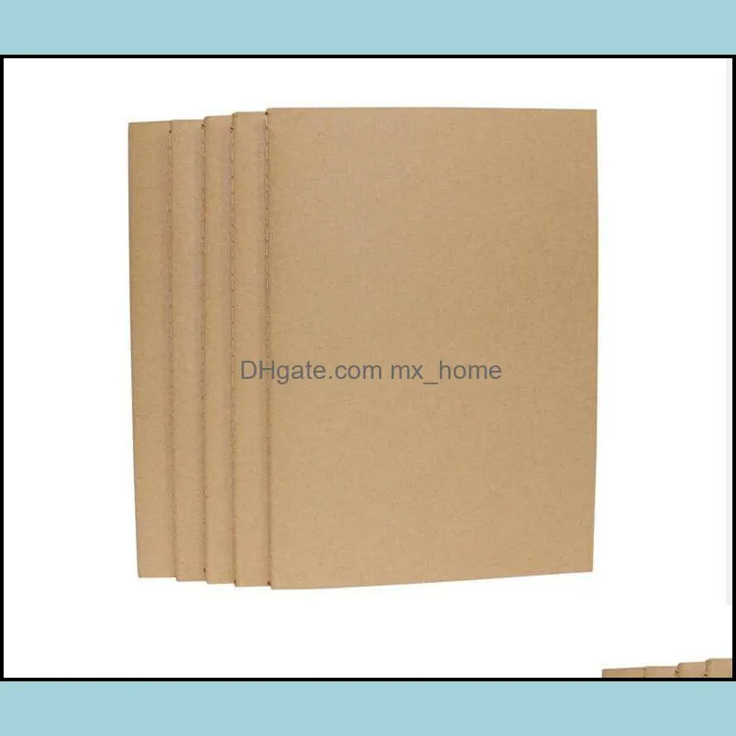 Kraft Paper Notepads Notebooks Subject Notebook 68 Pages A5 Size Travel Journal Set