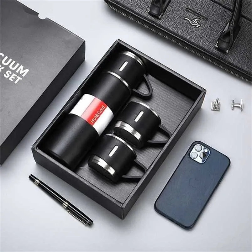 500Ml Bullet Double-Layer Stainless Steel Vacuum Thermos Coffee Tumbler Travel Mug Business Trip Water Bottle Infuser 211223240Z