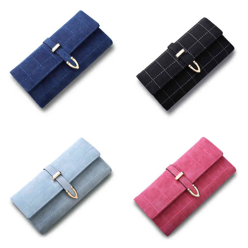 Nxy Wallet for Women Long Zipper Luxury Pu Leather Coin Purses Tassel Design Clutch Lattice Female Money Bag Credit Card Holder 0212