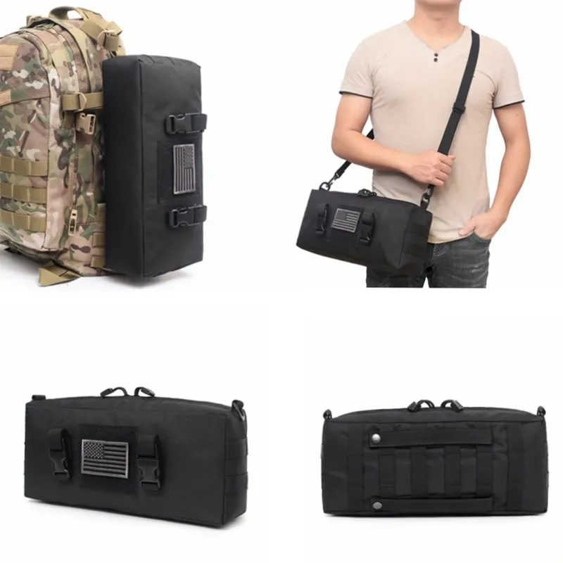 Militaire EDC Tactique Gear Molle Poche Sac à bandoulière Sac à dos en plein air Taille Pack Camping Escalade Randonnée Sacs de chasse Q0705