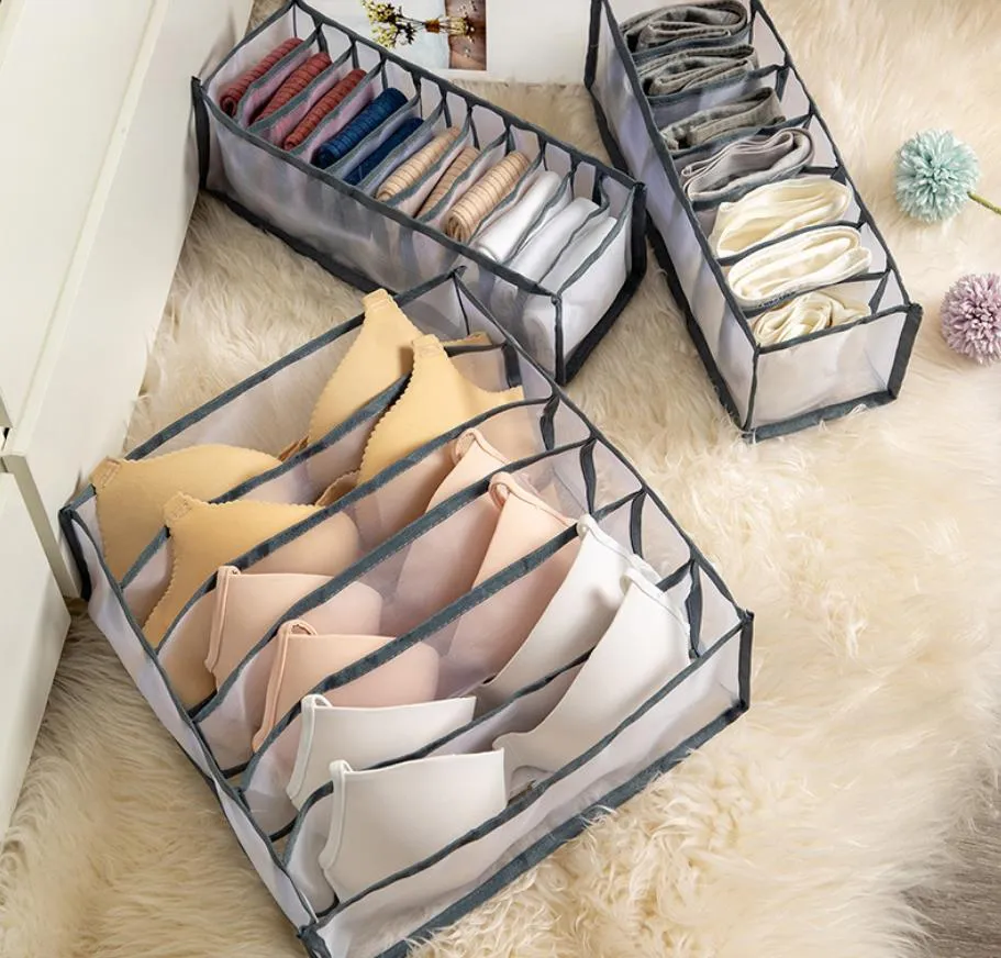 YOCOLE Set di 4 organizer per biancheria intia, pieghevole, per aradi