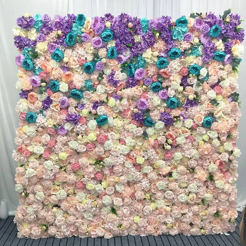 Decorative Flowers & Wreaths Customize 2m Artificial Wall Wedding Home Decor Silk Fake Flower Background Floral Decoration