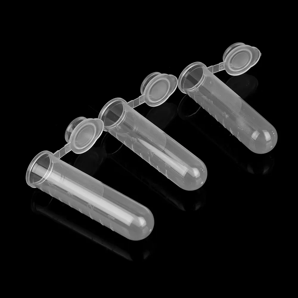 5ML Centrifuge Tube Clear Plastic Test Tube With Cap Lab Supplies