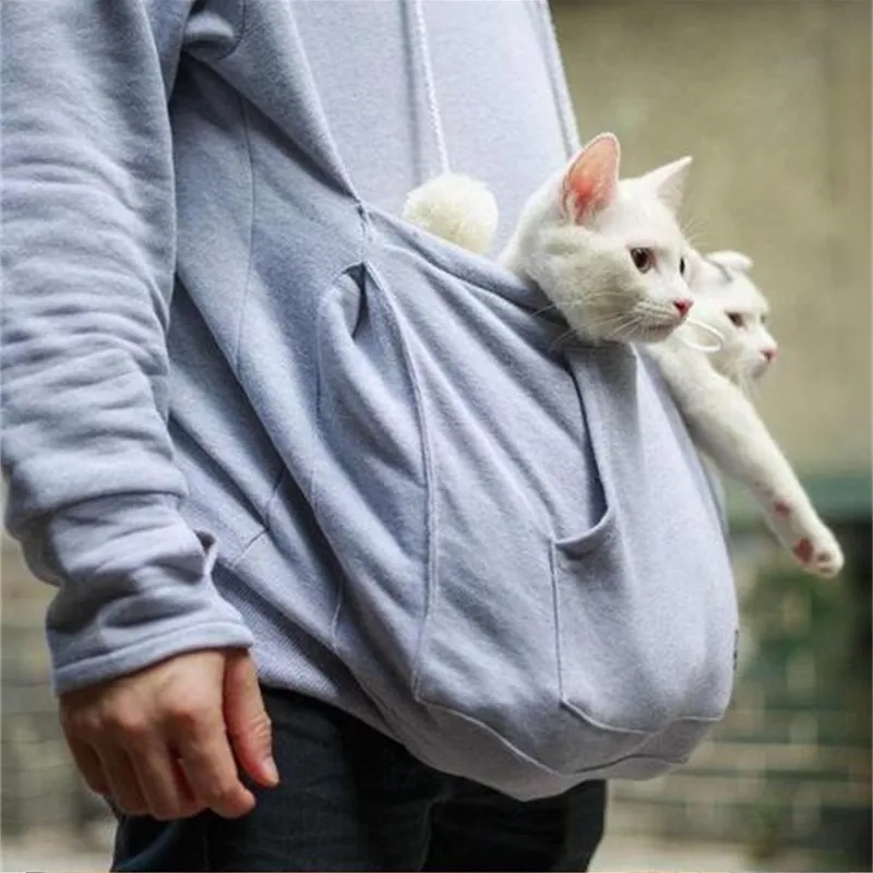 Sweatshirt Cat Hoodie Pet Casual Unisex Cat Kangaroo Bolso Hoodie SweatherShirts Cat Casual Hoodie Camiseta Camiseta Adulto Versão LJ201130