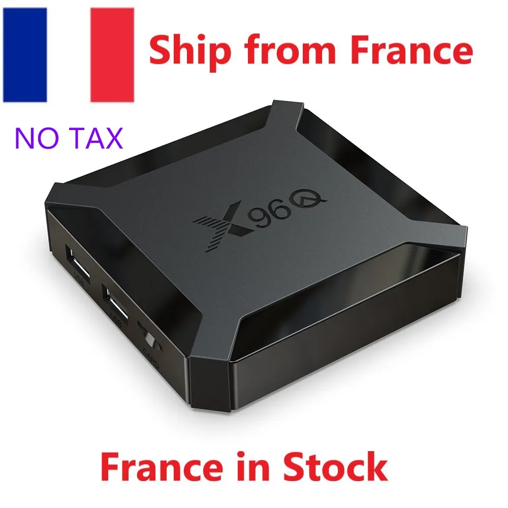 フランスから発送 X96Q テレビボックス Android 10.0 スマート Allwinner H313 クアッドコア 4K Youtube セットトップボックス x96 ミニメディアプレーヤー