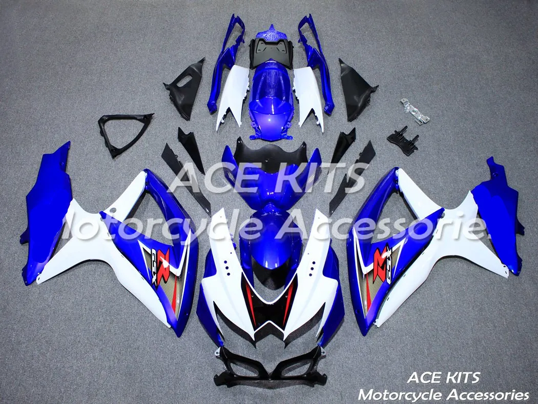 Ace Kits 100% ABS Fairing Fairings para Suzuki GSXR 600 750 K8 2009 2010 Anos Uma Variedade de Cor No.151V