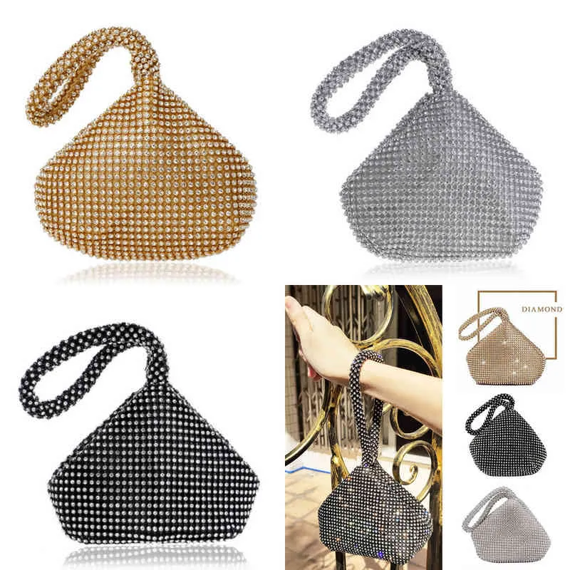 Nxy sac à main doux strass sacs de soirée fermeture éclair diamants Mini pochette noir or argent fête femme luxe sac à main portefeuilles 0214