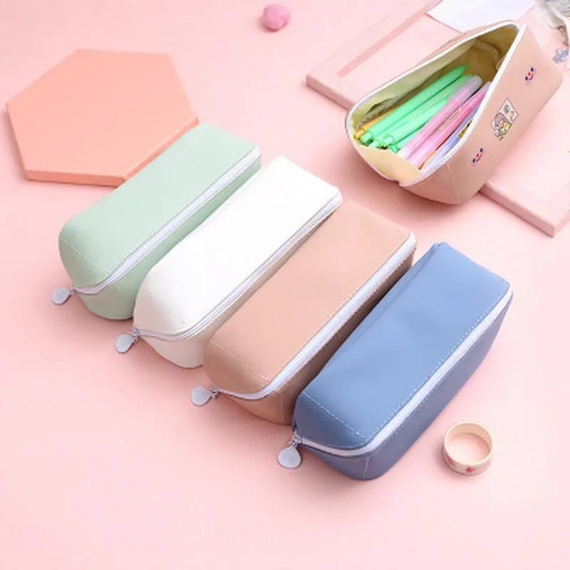 Wholesale Kawaii High Capacity Simple Pencil Case For Students