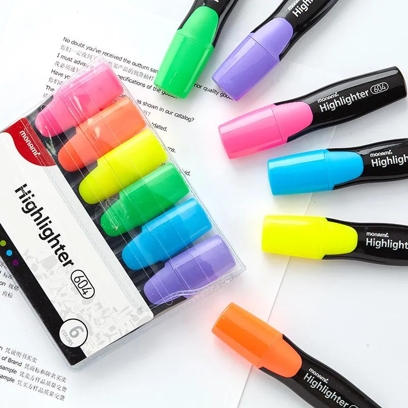 Aesthetic Highlighter Pen Set,8 Different Shapes Dual Tip Markers Novelty  Stationery School Supplie