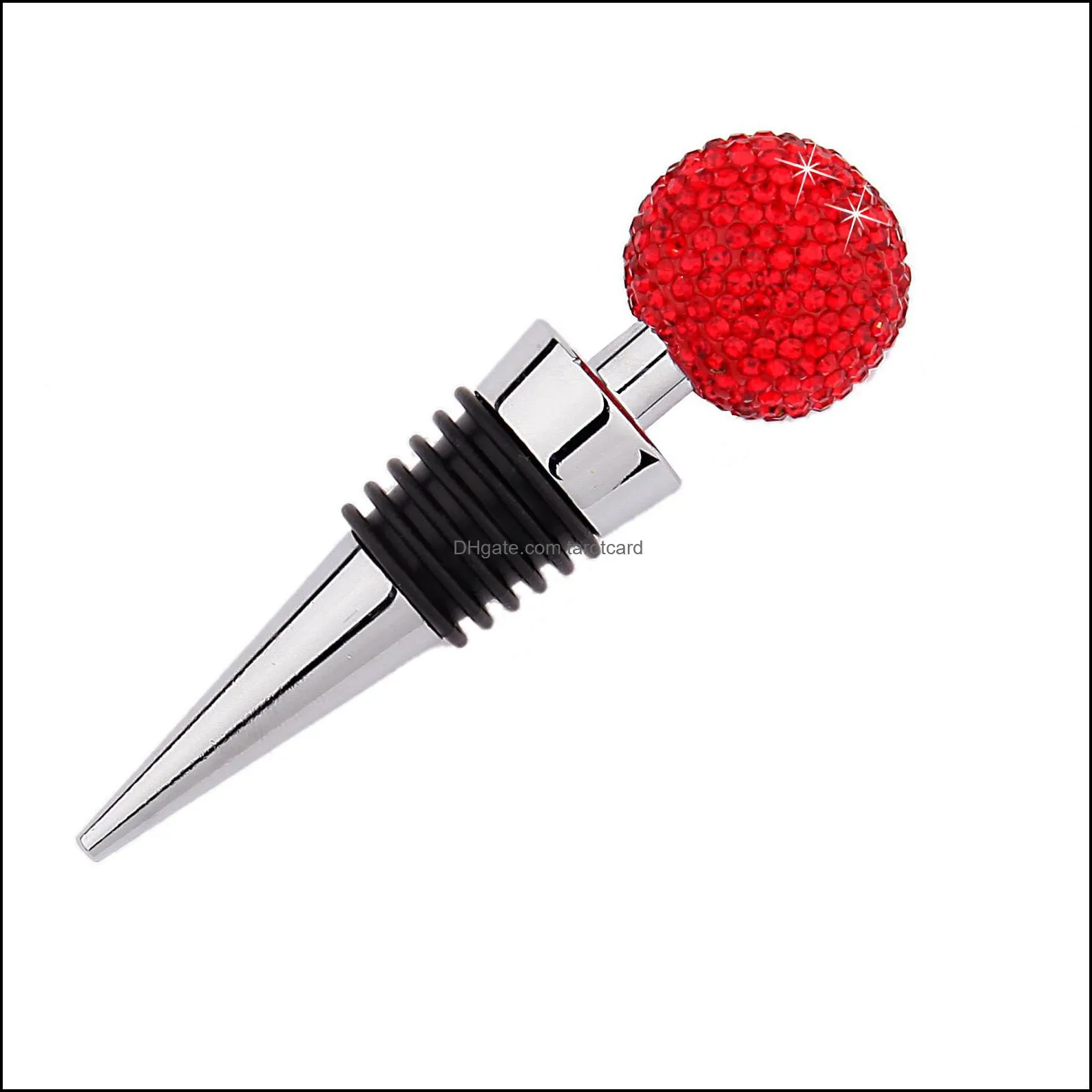 cute bottle plug zinc alloy wine stoppers crystal toppers stopper wine set accessories for red wine whiskey champagne free