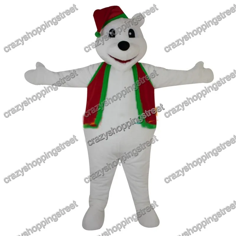 Halloween noël ours polaire mascotte Costume dessin animé thème animal personnage noël carnaval fête fantaisie Costumes adultes taille tenue de plein air