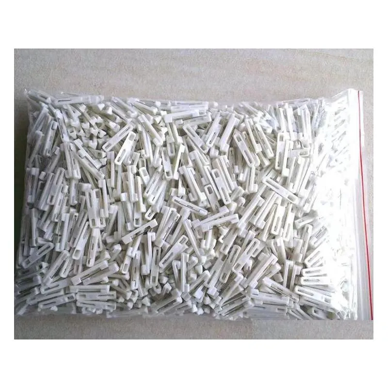 1000 pcs pure white plastic bar safety pin id badge crafting back suit for brooch diy craft