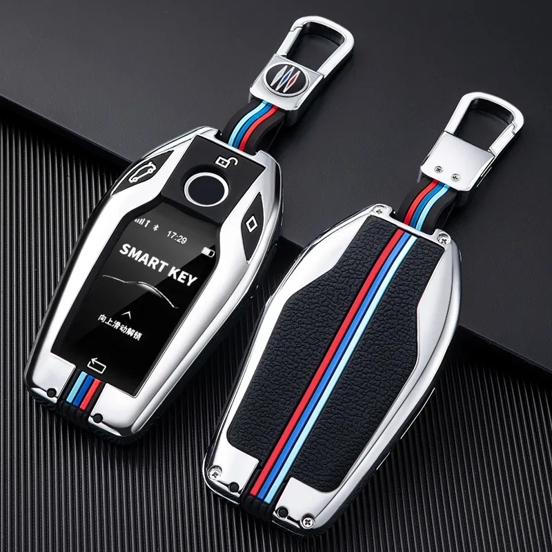 Housse Clé BMW Silicone Fibre De Carbone – Coque Souple Protection Anti-Choc Pour BMW Série 2 3 5 7 X1 X3 X5 X6 G20 G30 F48 3/4 Boutons – Noir