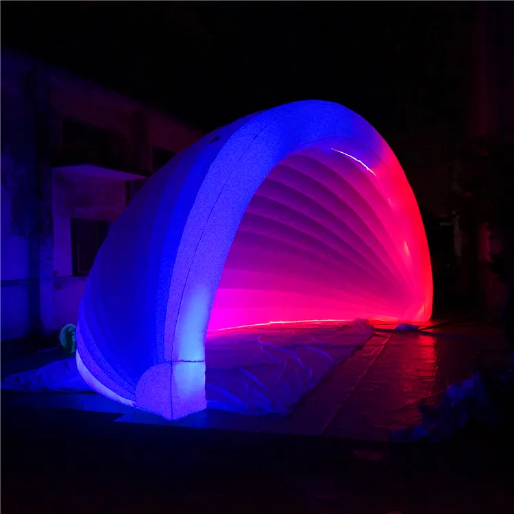 Giant Inflatable Shell Tent With LED Light and CE Blower For Music Party Inflatables Tent Decoration