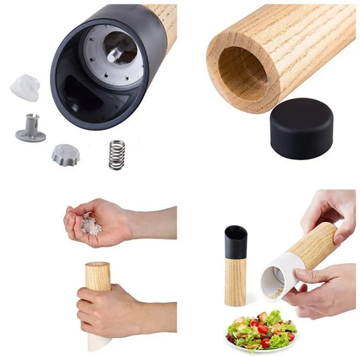 Kitchen Tools Wooden Salt Pepper Grinders Manual Mill Salts And Peppers Grinder Mills Wood SN2700