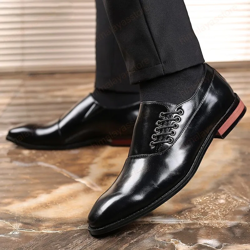 Scarpe classiche Uomo Abito italiano Taglia grande 48 Scarpe eleganti da uomo Uomo Zapatos De Hombre De Vestir Formale