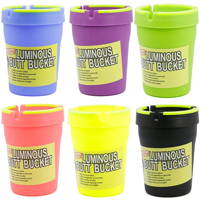 Luminous Plastic Ashtrays Mini Smokeless Car Ash... From Eheadshop, $2.92