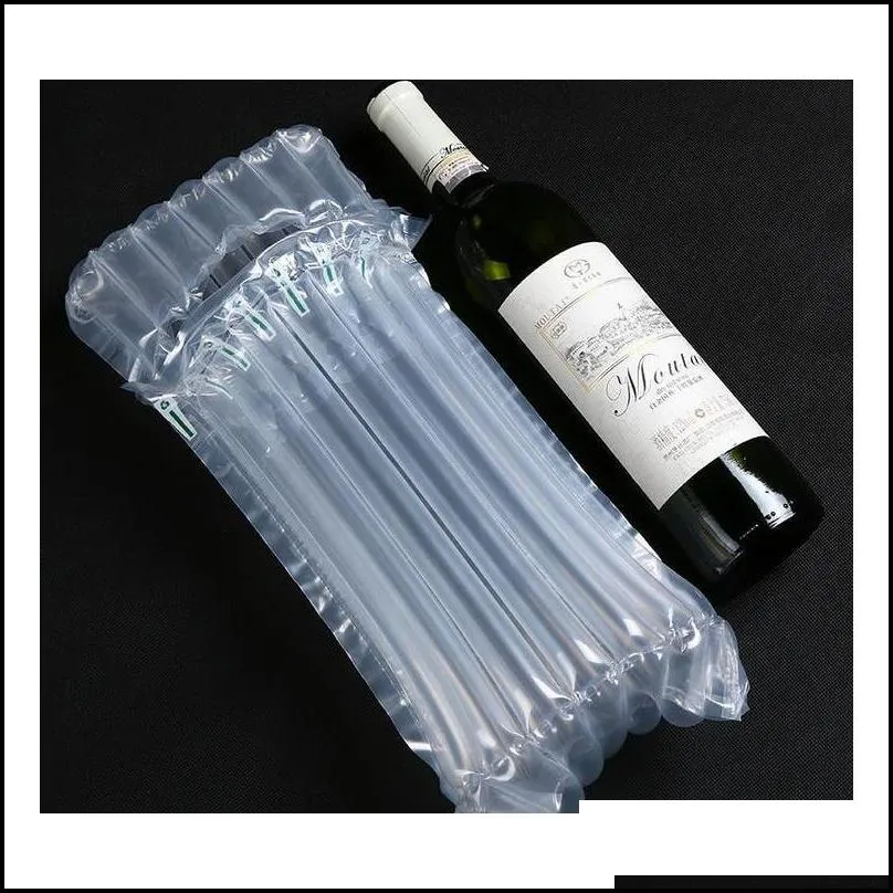 32X8cm Air Dunnage Bag Air Filled Protective Wine Bottle Wrap Inflatable Air Cushion Column Wrap